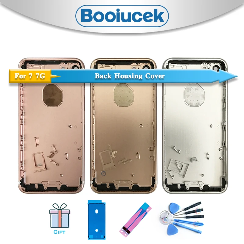 AAA High Quality For iphone 7 7G / 7 Plus 7Plus Housing Battery Cover Door Rear Chassis Frame Back Cover + Battery sticker