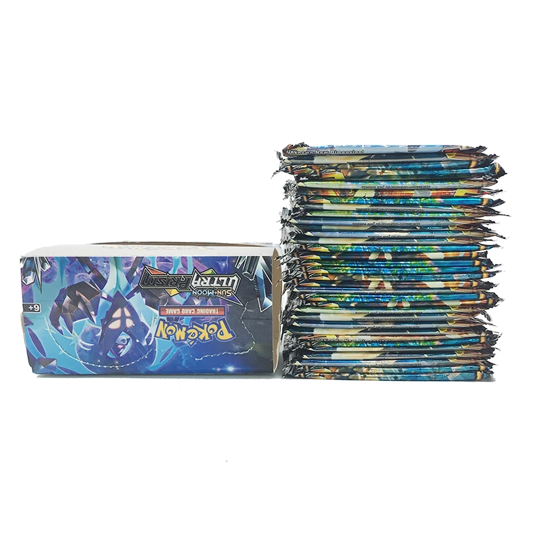 Pokemon 324 шт. GX EX MEGA Обложка карты 3D версия Солнце Луна ультра Призма карты коллекционные подарки Детские игрушки - Цвет: 324pcs 36 packs