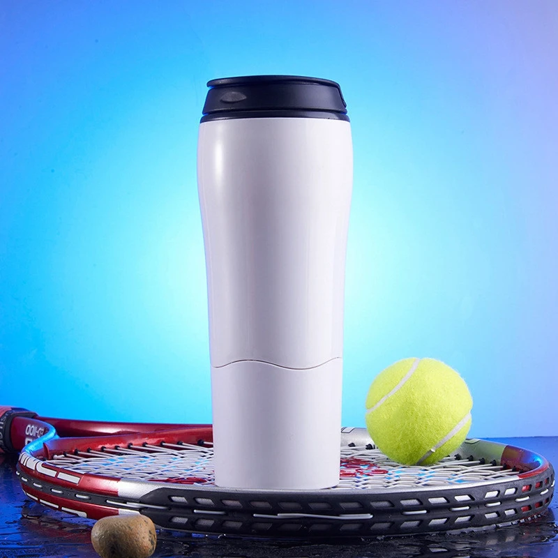 White ELEG-550Ml волшебная "не опускается" изолированная пластиковая бутылка с двойными стенками, чайник для путешествий, кофейная кружка, балансирующие чашки - Цвет: White