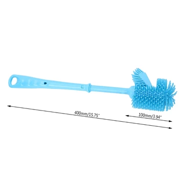 

Long-hand Double Sided Toilet Cleaning Brush Deep Cleaner Tool With Holder Set