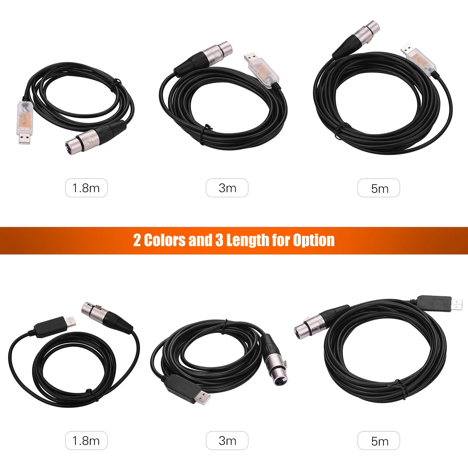 RS485 DMX512 конвертер Кабель USB к 3Pin XLR Женский интерфейс компьютера подключения сценического освещения устройств светодиодный кабель управления