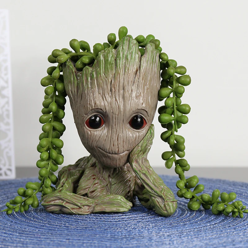 Оптовая продажа аксессуары для домашнего декора держатель ручек Baby Groot горшок