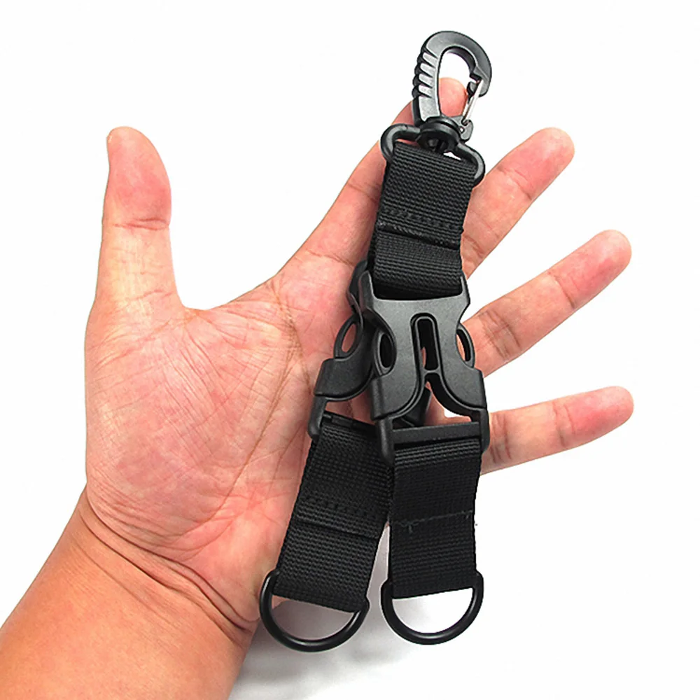 

Hot New Outdoor Molle Webbing Clips Nylon Ribbon Buckle Attach Belt Multi-Functional Quick Release Buckle D-Type Hanging Ring Ke