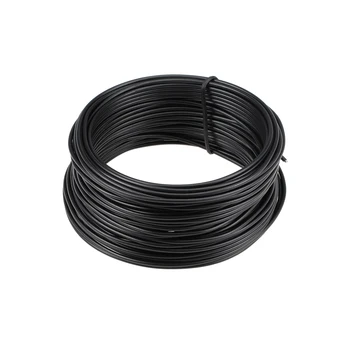 

uxcell 1 Roll 98 Feet Metallic Twist Ties Reusable Cable Cord Wire Ties Black For Home, Business, Institutions