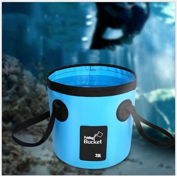

Outdoor Portable Folding Water Bucket For Car Washing Water Dish Hand Foot Camping Travel Toy Bucket 12 / 20 L