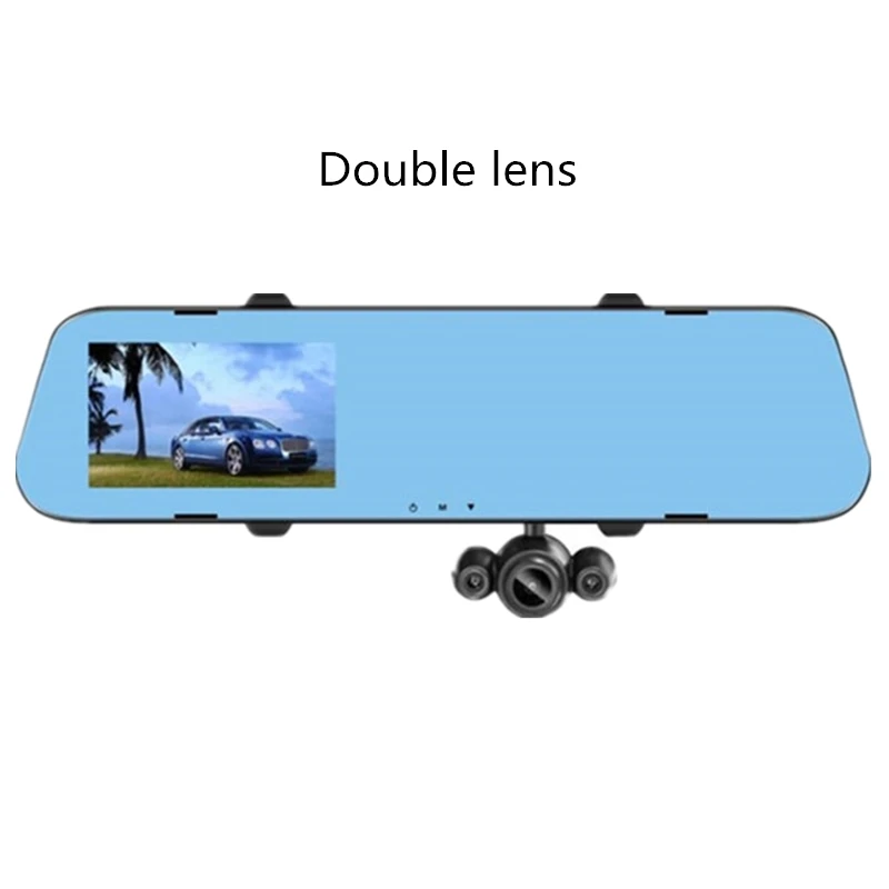 Double lens Vikewe Автомобильный видеорегистратор 3 камеры s объектив 4,0 дюймов Даш камера двойной объектив с камерой заднего вида видеорегистратор авто регистратор цифровые видеорегистраторы - Название цвета: Double lens