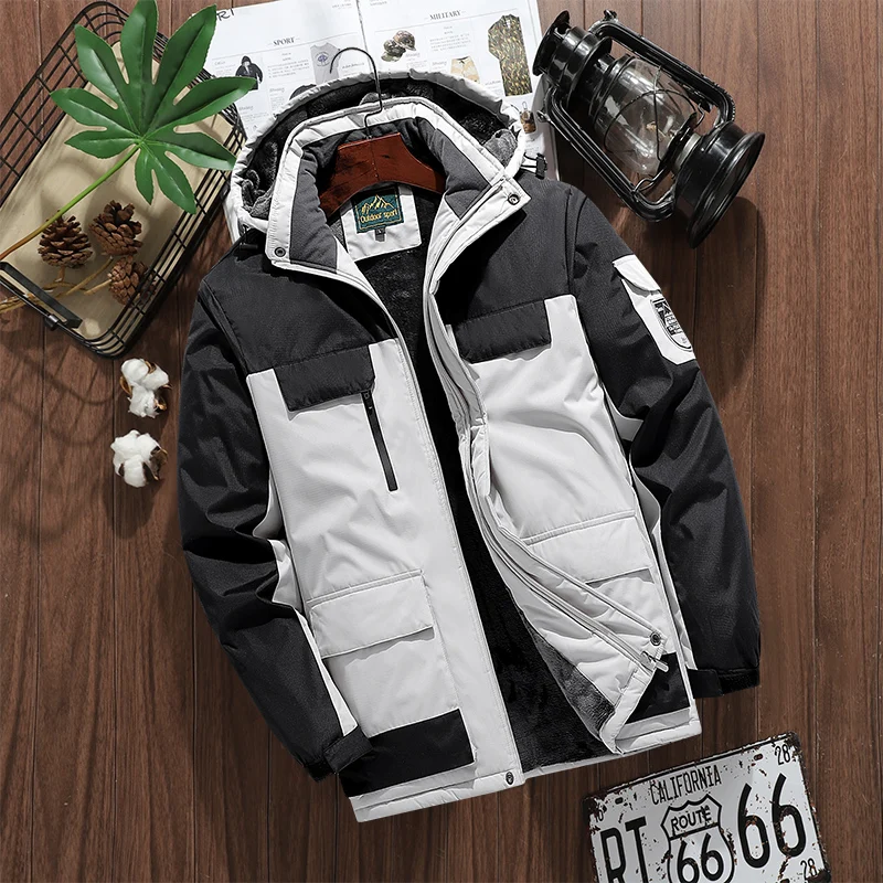 

Brand Winter Parkas Men Warm Thick Windproof Jacket Men Quality Multi-pocket Hooded Coat Men's Fashion Waterproof Outwear 9XL