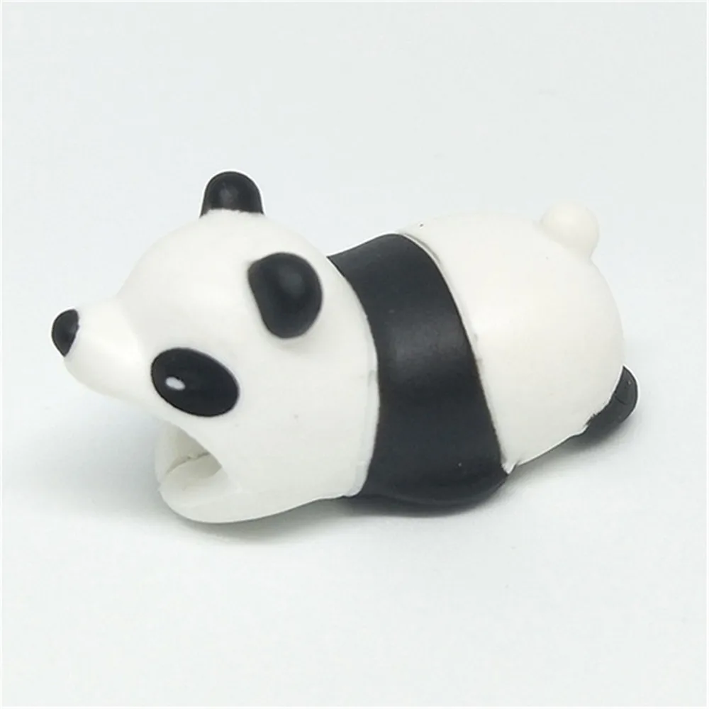 Cute Animal Bite Cable Protector Data Cable Protection Sleeve Cable Winder For iPhone Panda Bites Doll Model Holder Cable Winder