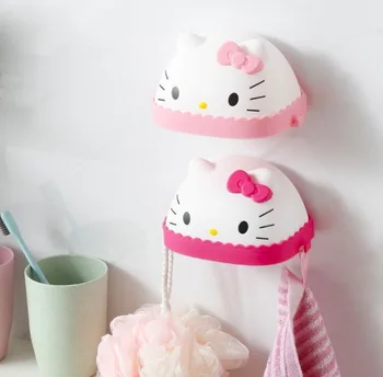 

12pcs pink kawaii cartoon soap holder wholesale girls bathroom decorations portable soap box women party favors