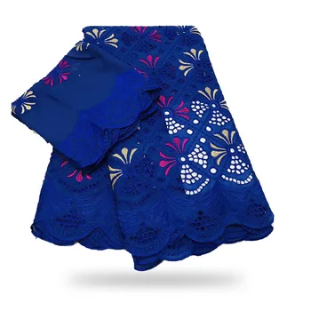 

Swiss lace fabric 2020 latest Dry lace Embroidery Swiss voile lace popular Dubai style African 100% cotton fabrics