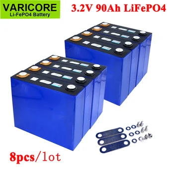شراء8 قطعة/الوحدة 3.2 فولت 90Ah LifePo4 بطارية ليثيوم 270A 3C استنزاف عالية Diy بها بنفسك 12 فولت 24 فولت الشمسية العاكس سيارة كهربائية C Oach عربة الغولف
