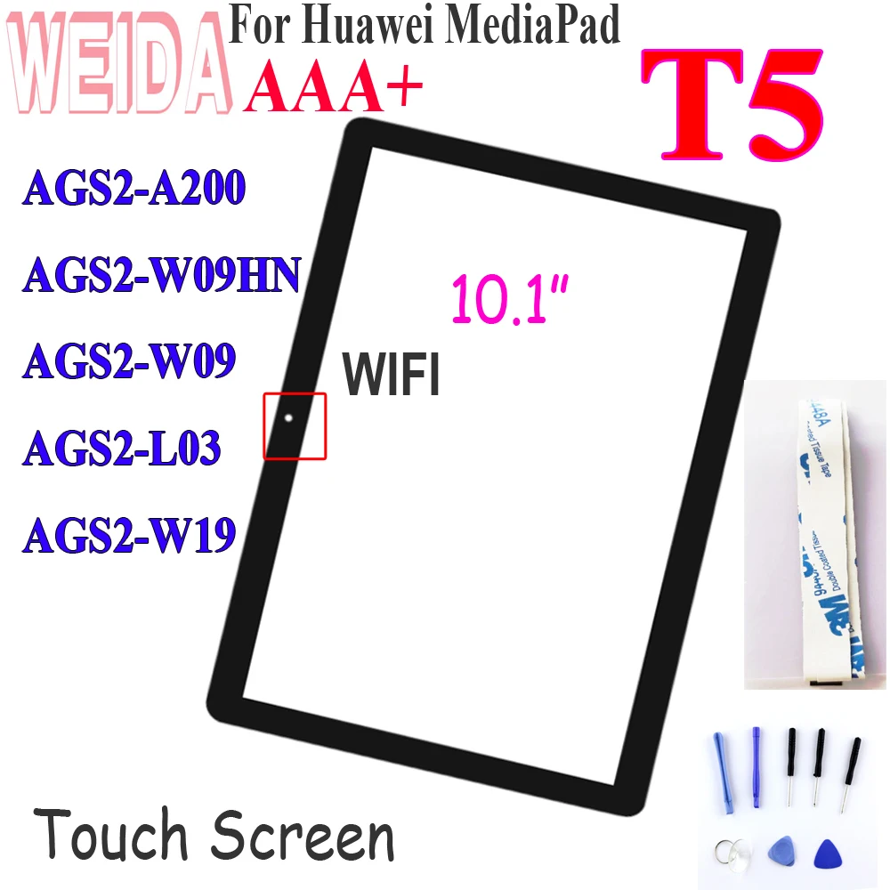 Сенсорный экран 10 1 ''для Huawei MediaPad T5 AGS2-W09HN передняя черная стеклянная панель