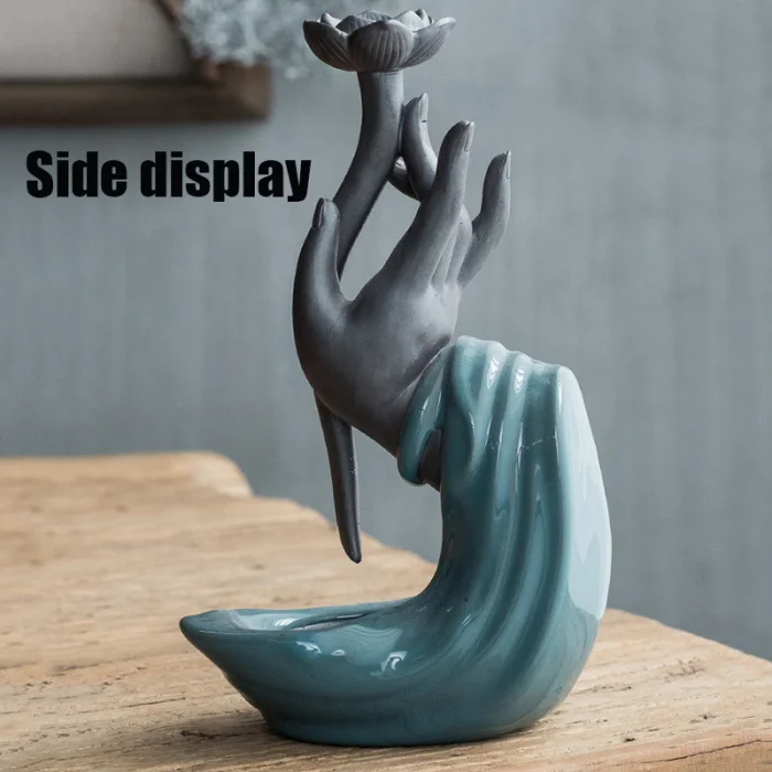Курильница с обратным потоком для курения, керамический держатель для благовоний, ремесло для дома, офиса, комнаты TP899