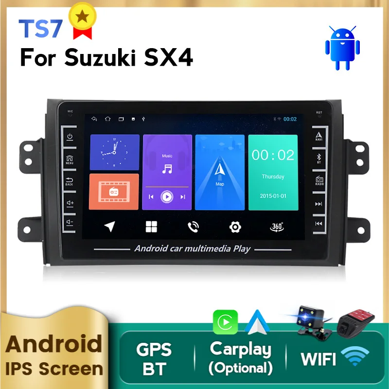 Автомагнитола MEKEDE 2DIN на Android с GPS-навигацией для Suzuki SX4 1 + 16G IPS поддержкой carplay