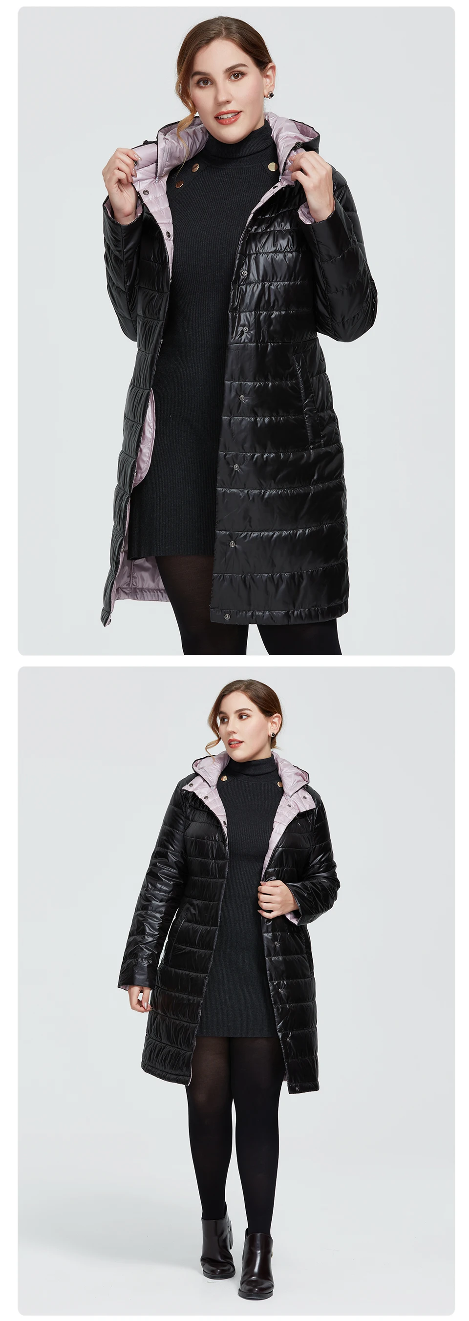 Astrid 2020 New Autumn Winter Womens coat women warm long parka fashion thin Jacket hooded Hight Quality female clothing 1955