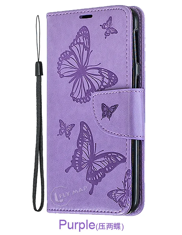 Purple Чехол для Xiao mi Red mi 7A A7 7 A Red mi 7A M1903C3EG кожаный чехол-кошелек для Xiao mi Red mi 7A M1903C3ET чехол для телефона с бабочкой - Цвет: Purple