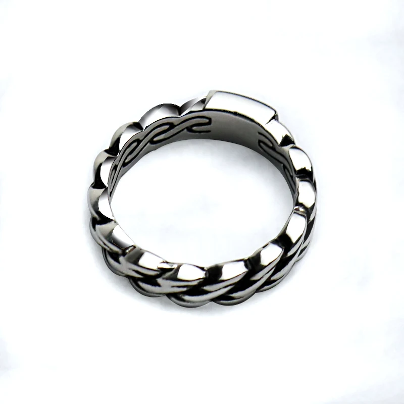 Дизайн, модное кольцо на цепочке для женщин и мужчин, байкерские кольца из нержавеющей стали, Трендовое обручальное кольцо, обручальное кольцо, ювелирное изделие VR384