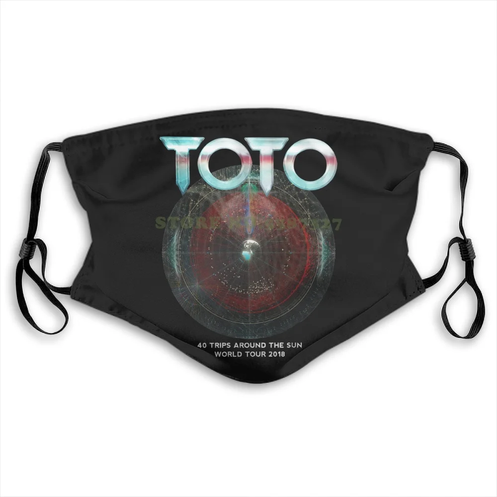 

New Toto 40 Trips Around The Sun World Tour Black For Men Women Face Masks
