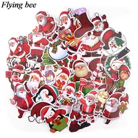 stickers diy luggage Flyingbee 36 pcs Christmas gifts Sticker Santa Claus Anime Stickers for DIY Luggage Laptop Skateboard Car Stickers X0723 (1)