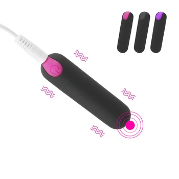Mini Bullet Vibrator USB Rechargeable Strong Vibration Sex Toys for Women 10 Speed G-spot Massager Powerful Finger Design 3