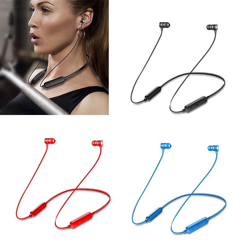 Wireless Earphone In-ear Stereo Bass Neck Hanging Bluetooth Headset for Sports LHB99