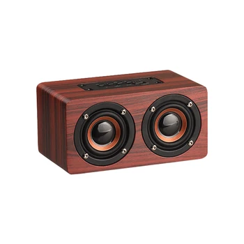 

W5 Wooden Wireless Bluetooth Speaker Portable AUX TF USB MP3 Music subwoofer For mobile phone computer desktop creative audio