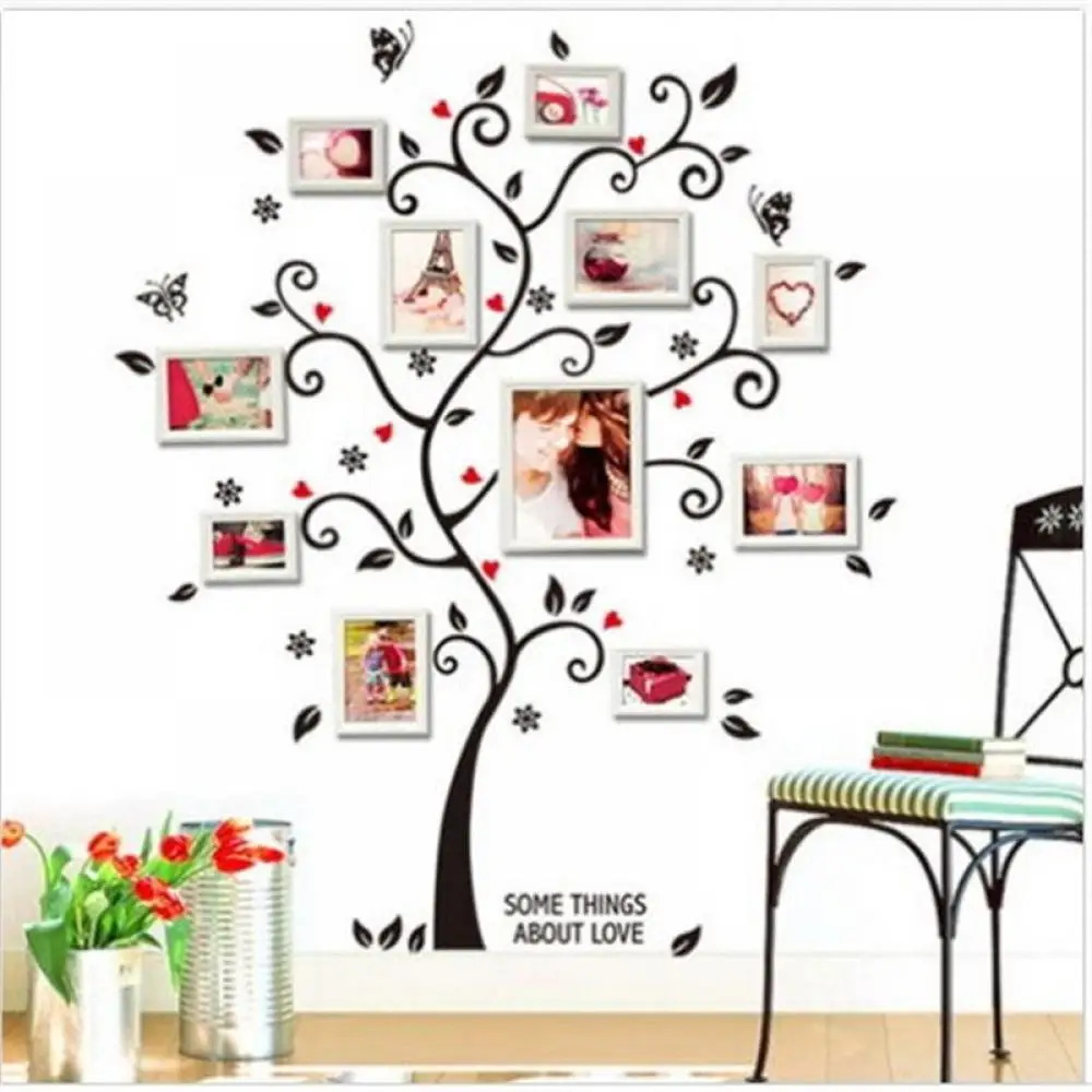 

DIY Family Photo Frame Tree Wall Sticker Home Decor Living Room Bedroom Wall Decals Poster Home Decoration Vinyl Mural Wallpaper