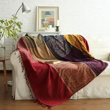 

55 Fabric Blanket Sofa Chair Cover Decor Throw Colorful Geometric Pattern Car Home Office Warm Blankets 150x190cm