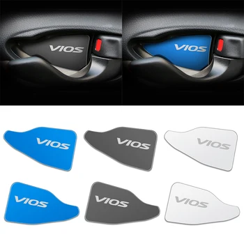 

4pcs Car Accessories Door Bowl Handle Cover Fit For Toyota Vios Logo Car Styling Trim Sticker