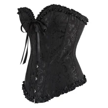 

Sexy Women Bustier Lace Up Corset Top Corset Boned Waist Trainer Lingerie Overbust Corsets Body Shaper Plus Size