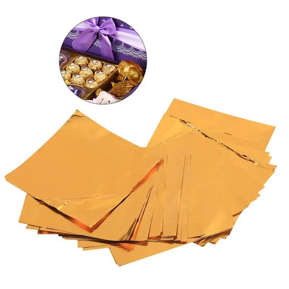 TTLIFE 100 шт. 3,1" x 3,15" пищевая алюминиевая фольга бумага DIY шоколадные конфеты посылка бумажная Подарочная коробка Прямая поставка вечерние коробки для еды