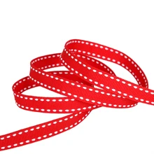  5Yards/Lot Width 10mm Dot Printed Grosgrain Stitch Ribbon Gift Wrapping Tapes For DIY Crafts Handmade Accessories Baking Ribbons 