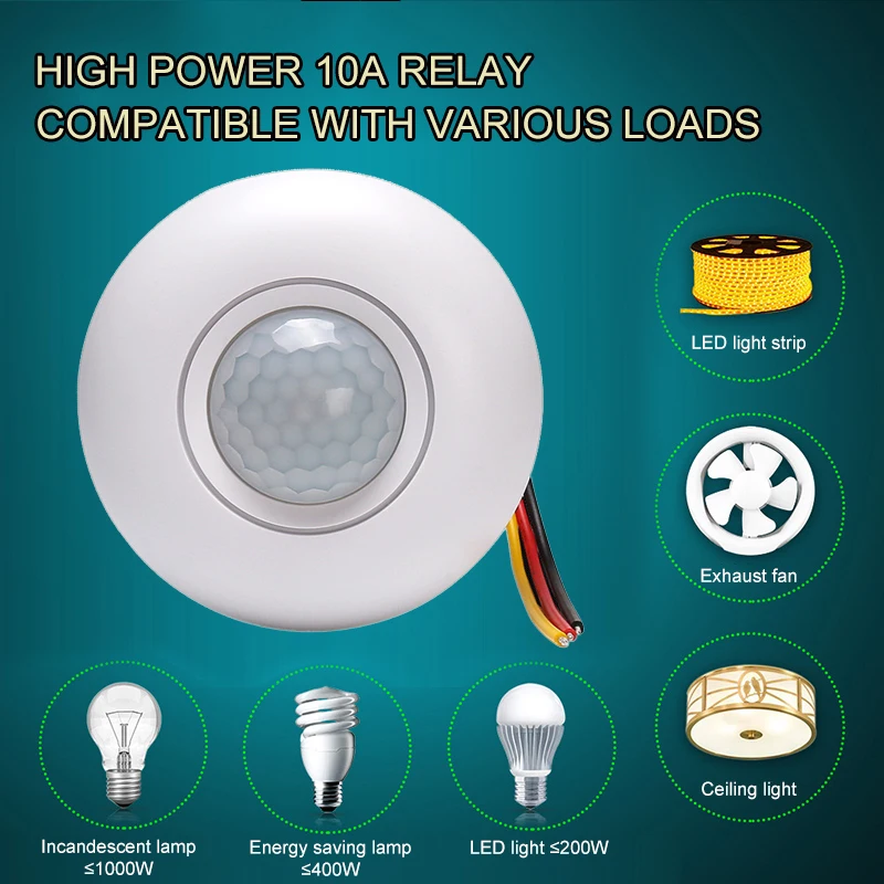 

Ceiling Type Human Body Infrared Sensor Switch 220V Infrared Body Bensor Smart Switch