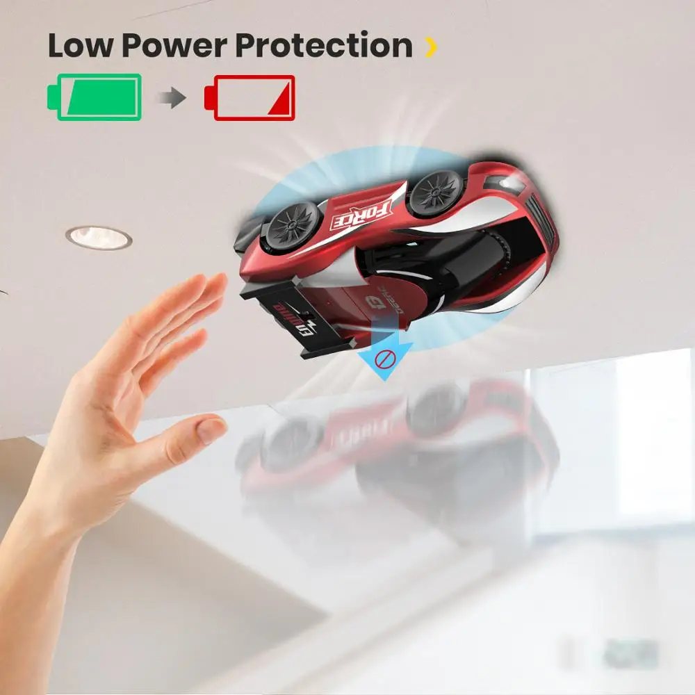 Deerc 1:10 Mini RC Car Toys For Children Wall Climbing Drift Car Multi-Channels 360° Stunt Remote Control Drift Toy For Kids
