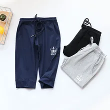 Новинка года; летняя детская одежда на гусеничном ходу; Детские Брюки-Капри из хлопка; большие размеры для мужчин и женщин