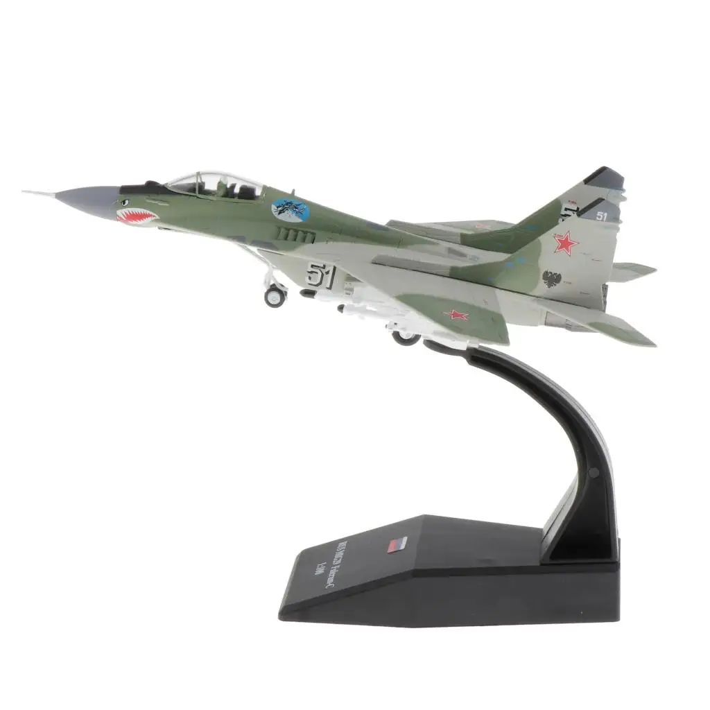 1:100 Scale MIG-29 Fighter Diecast Metal Plane Model Toy for Boys Toys Collection