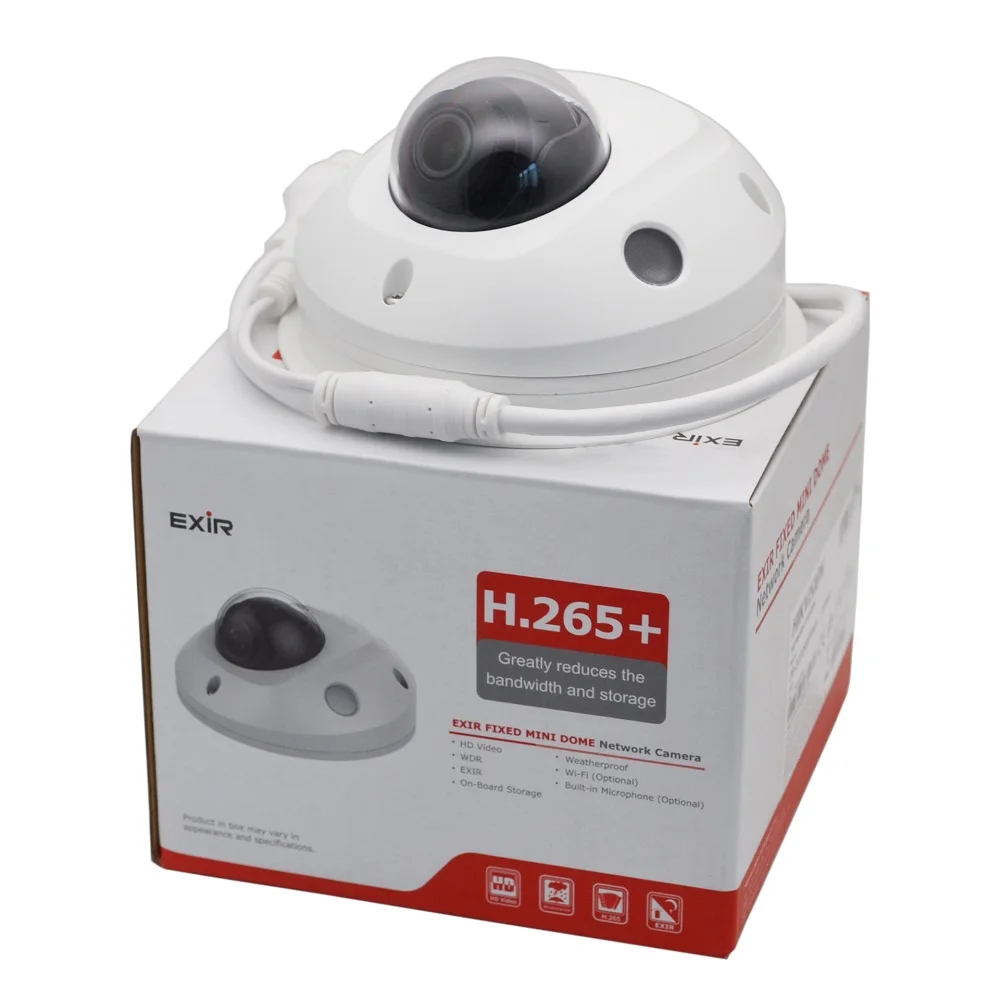 Hikvision 5MP ИК фиксированная мини купольная POE ip-камера H.265+ Встроенный слот для sd-карты IR 10 м CCTV Vidoe камера наблюдения DS-2CD2555FWD-IS