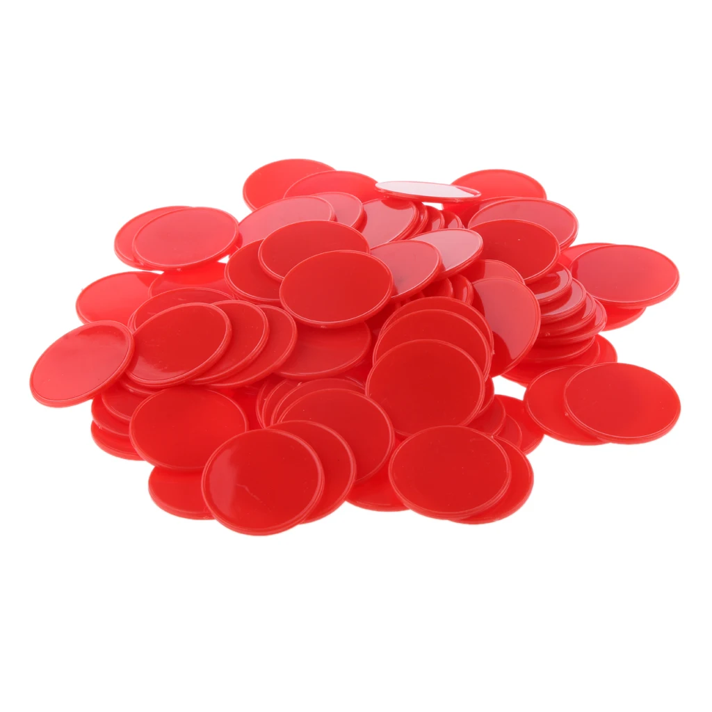 300x Orange&White&Red Bingo Chips Counterd Tokens for Party Board Game Toys