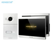 HOMSECUR 4 провода Hands-free видео домофон системы с 170 градусов 1.3MP Серебряная камера водонепроницаемый BM715HD-S+ BC121HD-1S