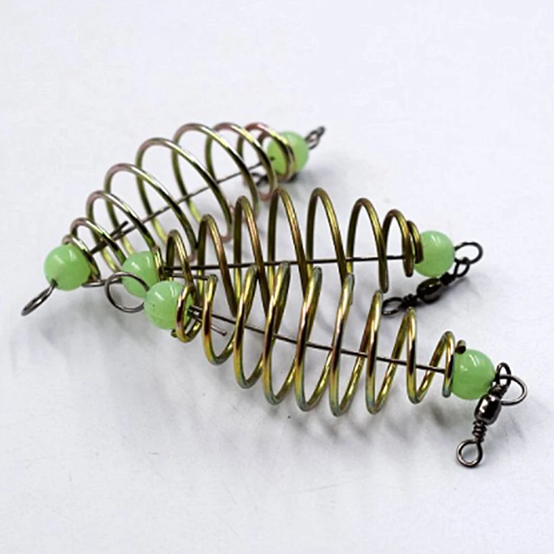 

10 Pcs/Set Fishing Bait Spring Lure Inline Hanging Tackle Stainless Steel Feeder Fishing Tools Fishing Accessories