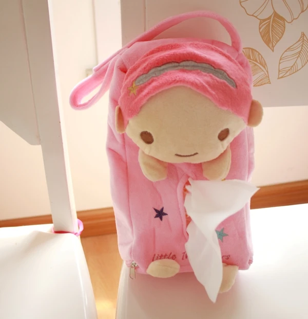Персонажи Little Twin Stars крышки коробки из папиросной бумаги Бумага Полотенца Чехлы плюшевые домашние тапочки с кошечкой из мультфильма, игрушка, подарок на день рождения#2484