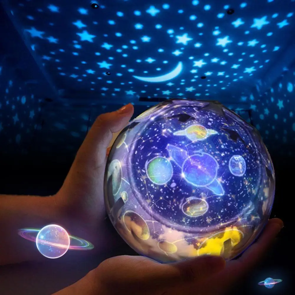 

Color Interstellar Creative Night Light Planet Magic Projector Universe Lamp LED Music Rotary Flashing Starry Projector Xmas