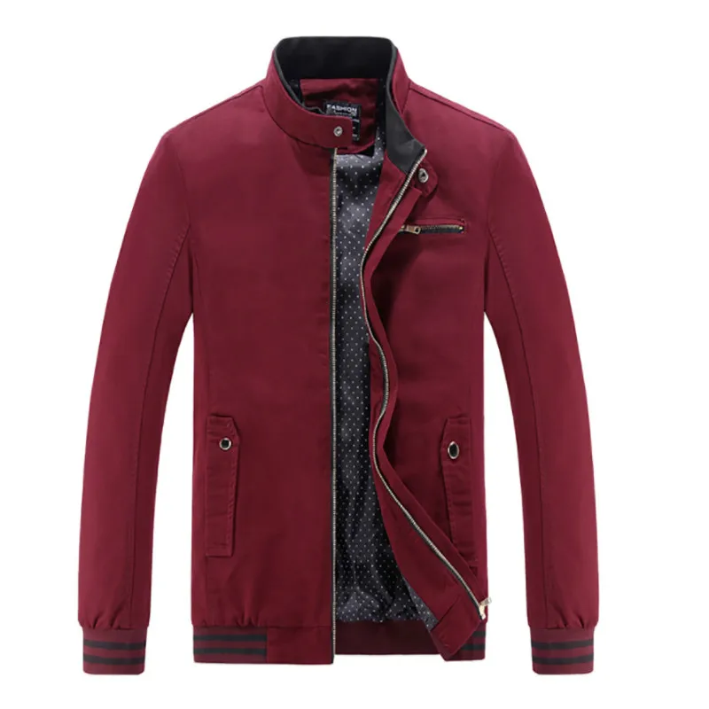 

Spring Autumn Men Casual Jackets Coats Casual Solid Fashion Washed Slim Jackets Coats For Men Plus Size M-4XL