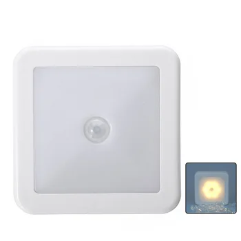 

Night Light Wireless Bedroom Square Cabinet PIR Motion Sensor Smart Stair Battery Powered Lamp Auto On Off Led