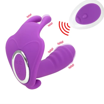 OLO Panties Wearable Butterfly Dildo Vibrator Clitoris Stimulator 10 Speeds Vibrating G Spot Massager Sex Toys for Women 2