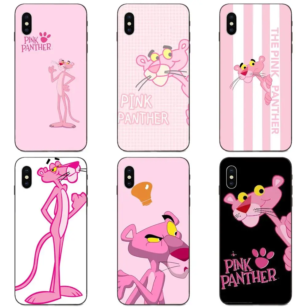 Для Apple iPhone 11 X XS Max XR Pro 4 4S 5 5S SE 6 6S 7 8 Plus TPU Чехлы Kawaii Розовая пантера Новинка