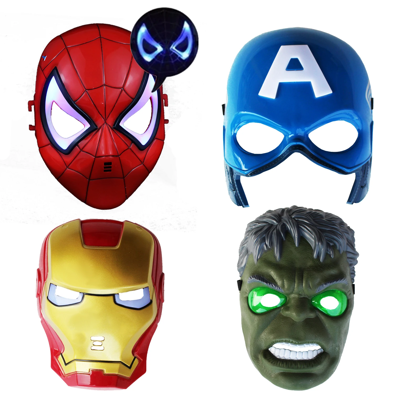 Маски Marvel Человек-паук Халк Железный человек Капитан Америка экшн-фигурка со