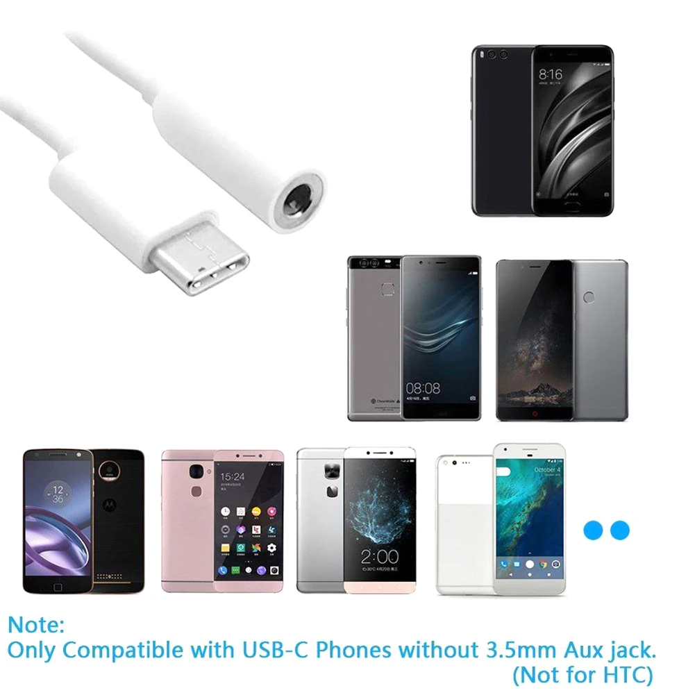 Адаптер для наушников type-C до 3,5 мм usb 3,1 type C USB-C штекер 3,5 AUX аудиоразъем типа мама для Xiaomi samsung