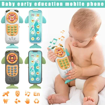 

1 Pcs Baby Cellphone Whale Shape Mobile Phone Kids Music Toys Early Educational Electric Phone Toy M09
