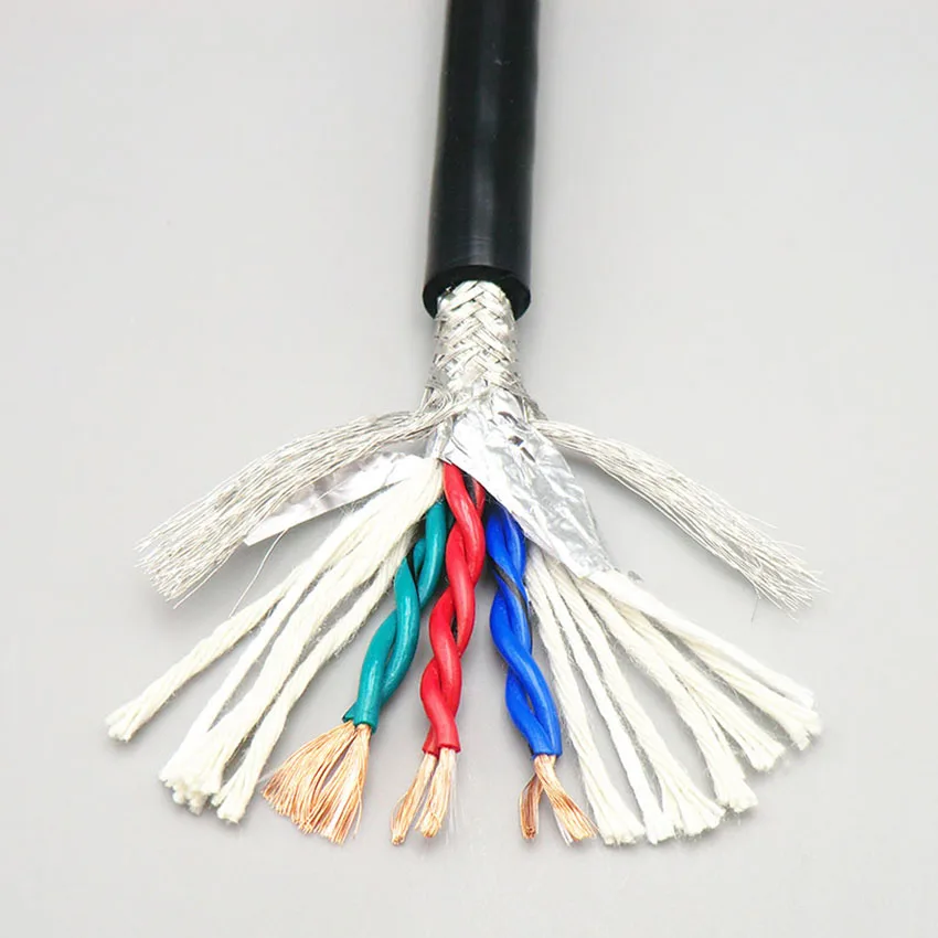 

Twisted Pair Shielded Towline Wire 6 core 0.2, 0.3, 0.5 mm² with Ultra High Flexibility,Strong Wear Resistance Drag Chain Cable